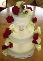3-stckige Hochzeitstorte