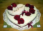 2-stckiges Hochzeitsherz - Torte