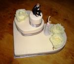 2-stckiges Hochzeitsherz - Torte