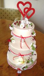 3-stckige Hochzeitstorte