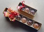 Klarsicht-Stange mit Weihnachtskugeln Sterne