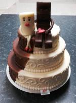 3-stckige Hochzeitstorte
